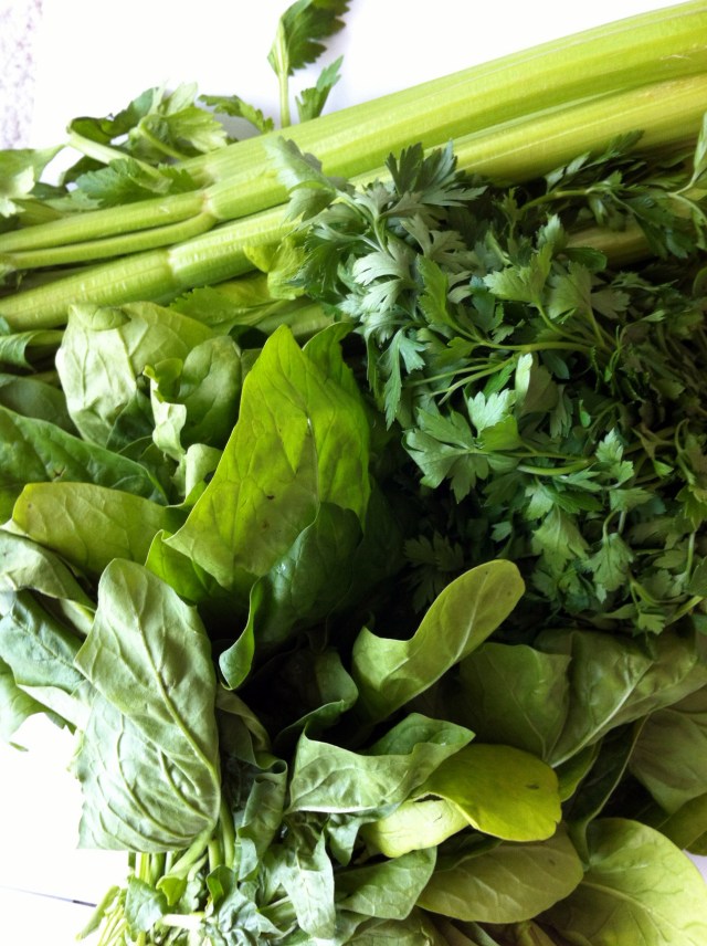 spinachparsleycelery
