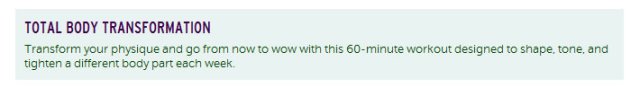 total body transformation
